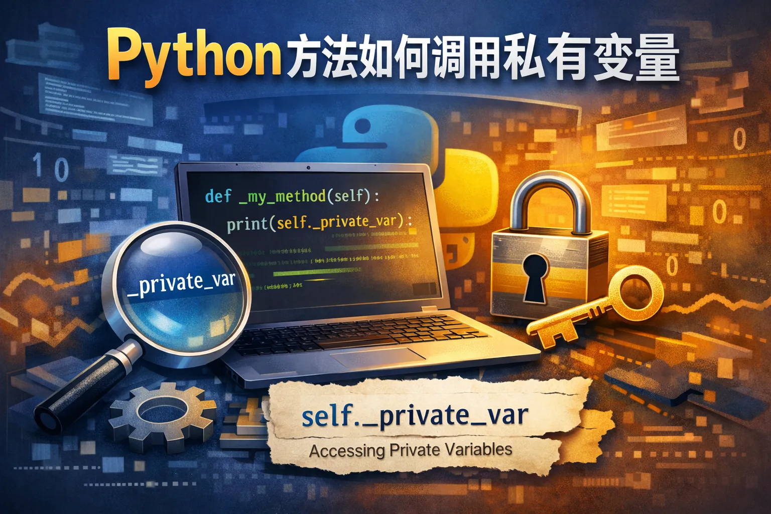 python 方法如何调用私有变量