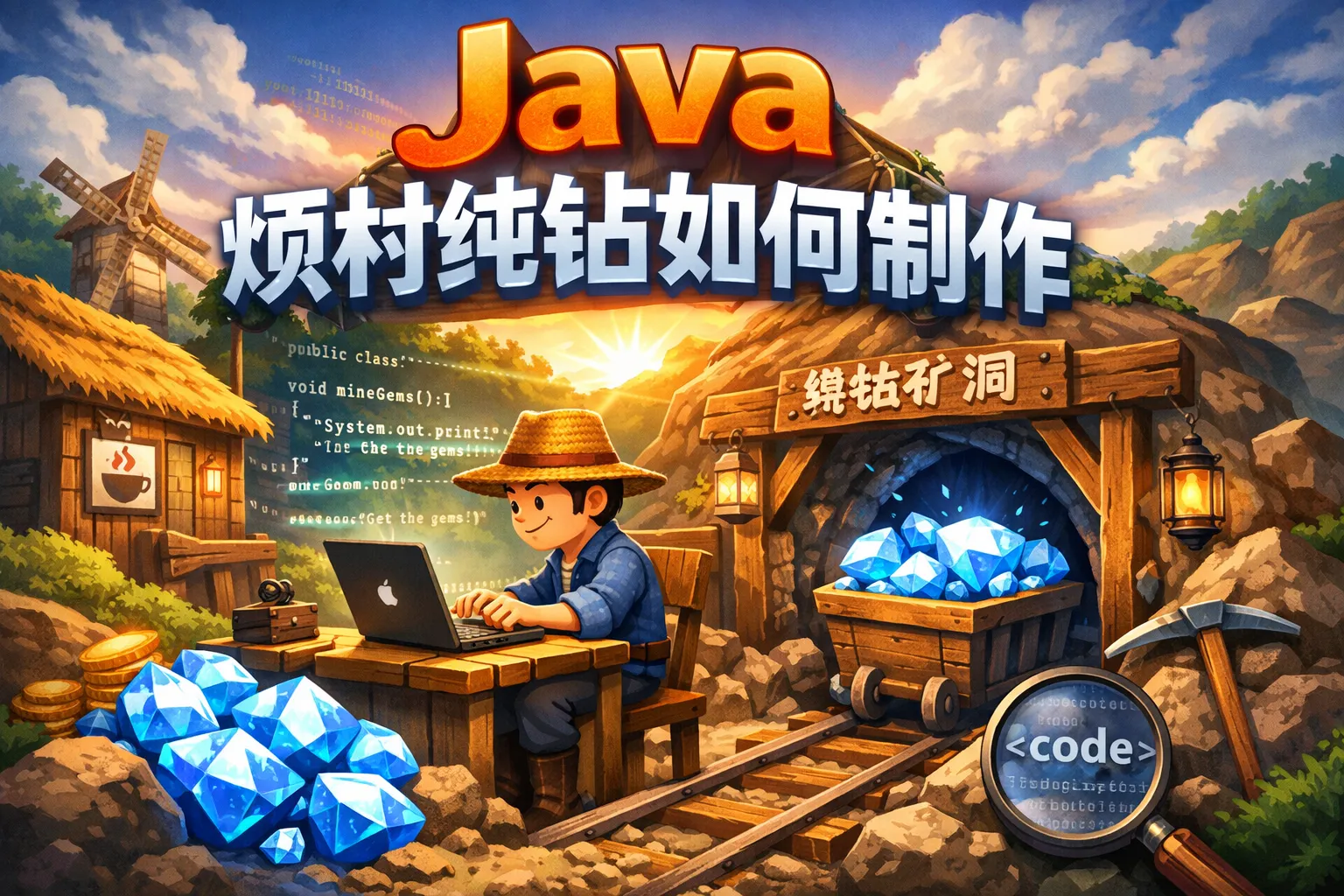 java烦村纯钻如何制作