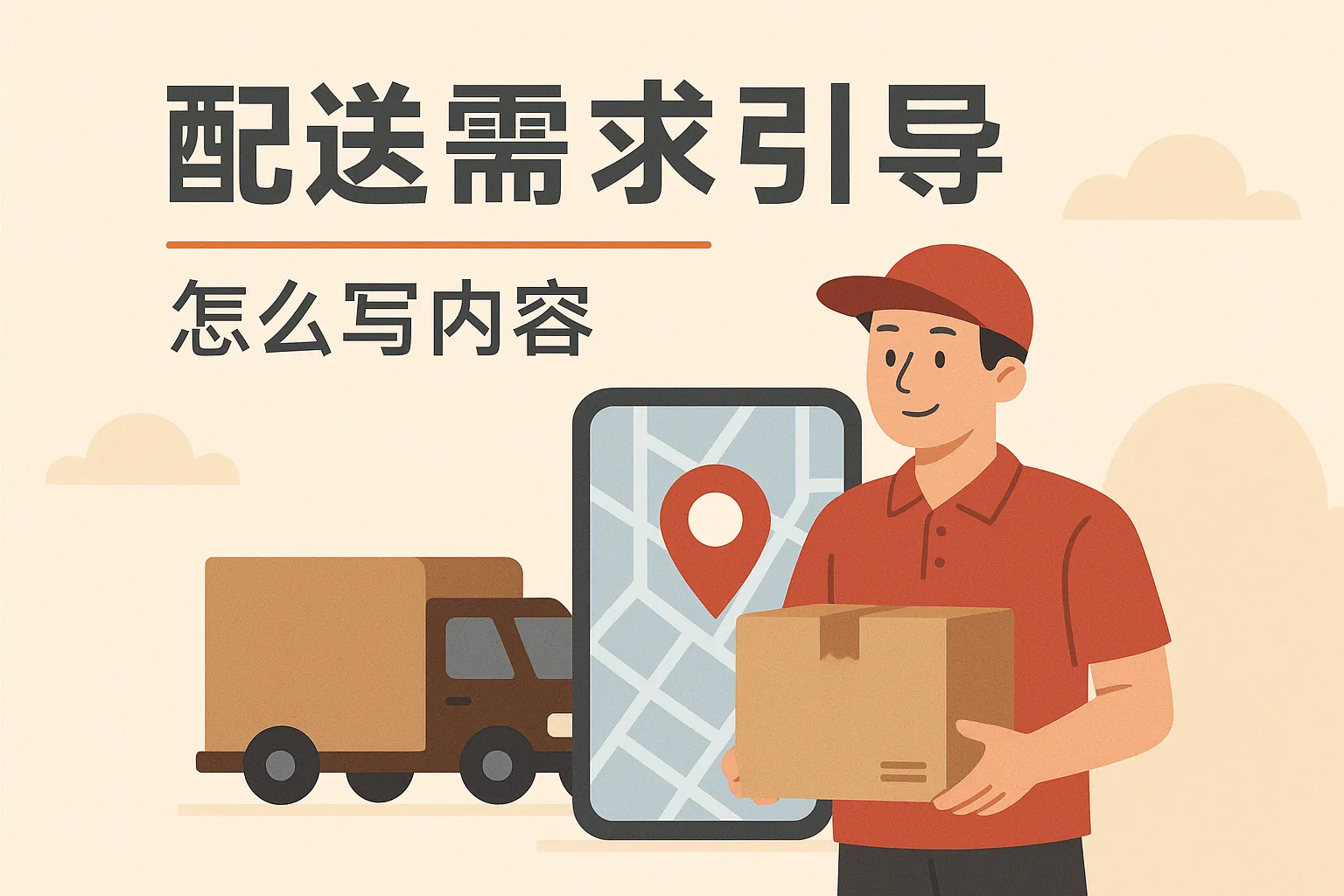 配送需求引导怎么写内容