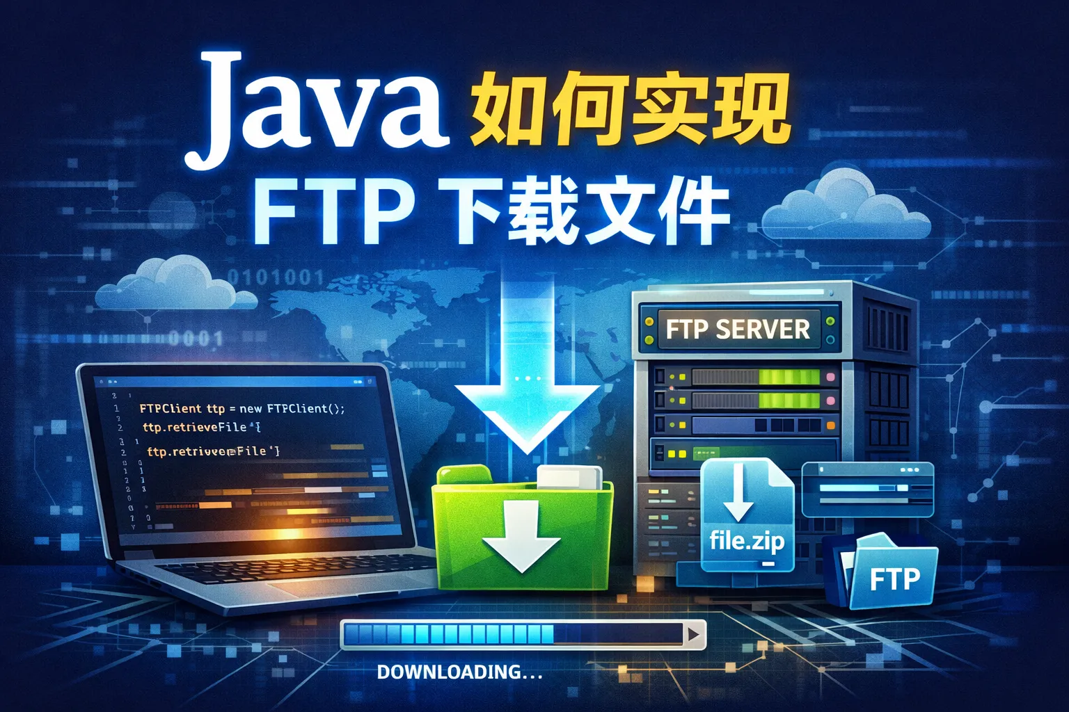 java如何实现ftp下载文件