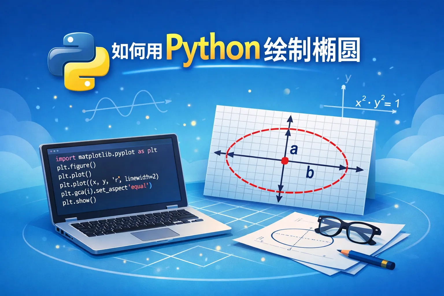 如何用python绘制椭圆