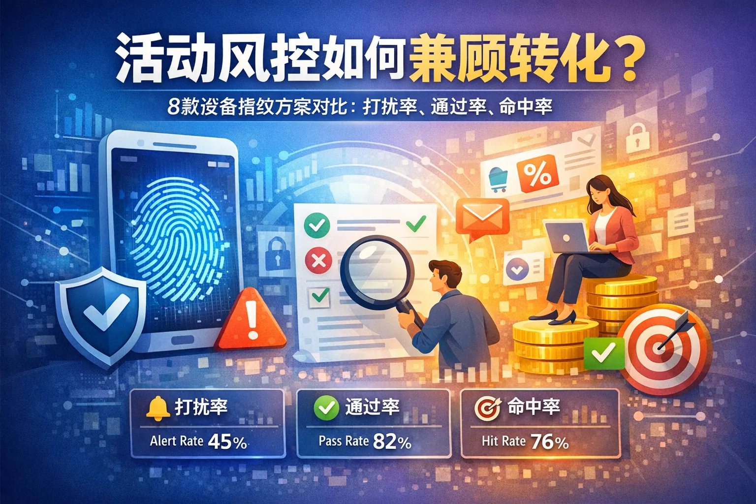 活动风控如何兼顾转化?8款设备指纹方案对比:打扰率、通过率、命中率