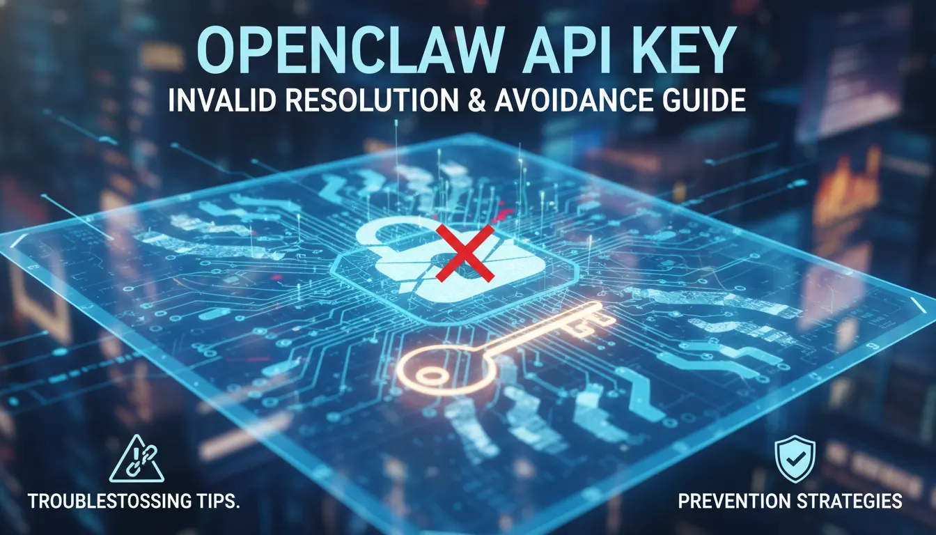 Openclaw Api OpenClaw API Key 无效解决教程和避坑建议
