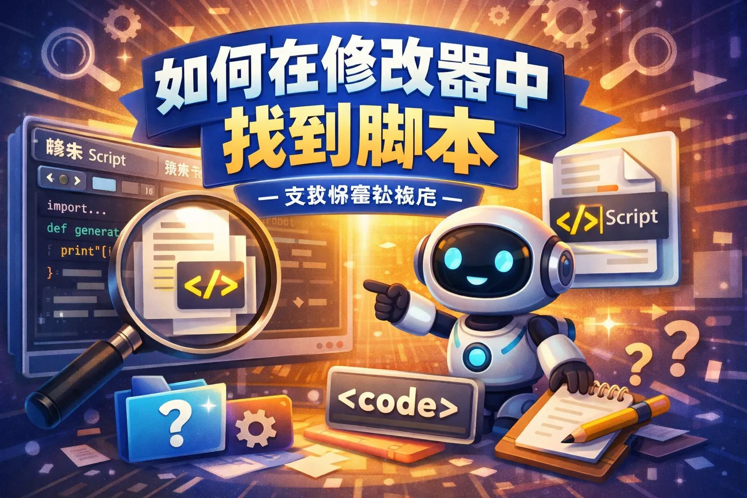 如何再修改器中找到脚本