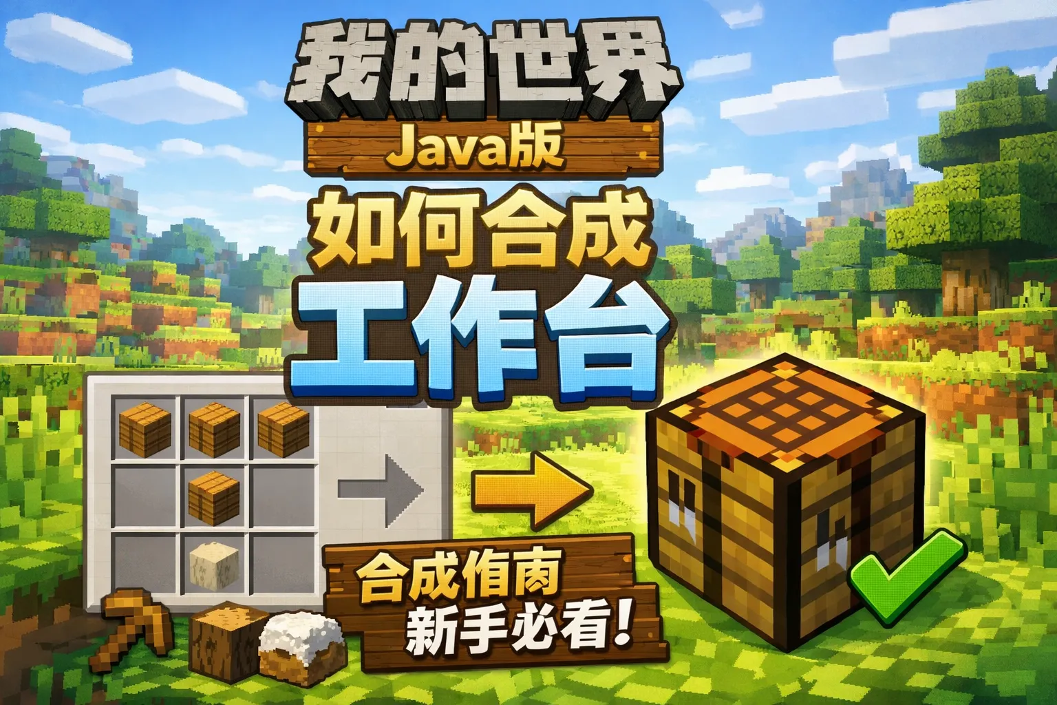 我的世界java版如何合成工作台