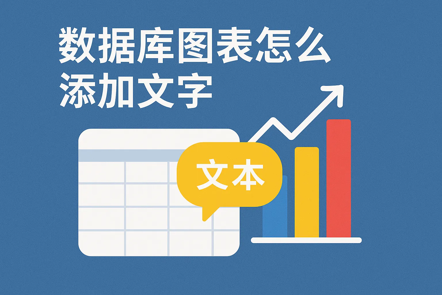 数据库图表怎么添加文字