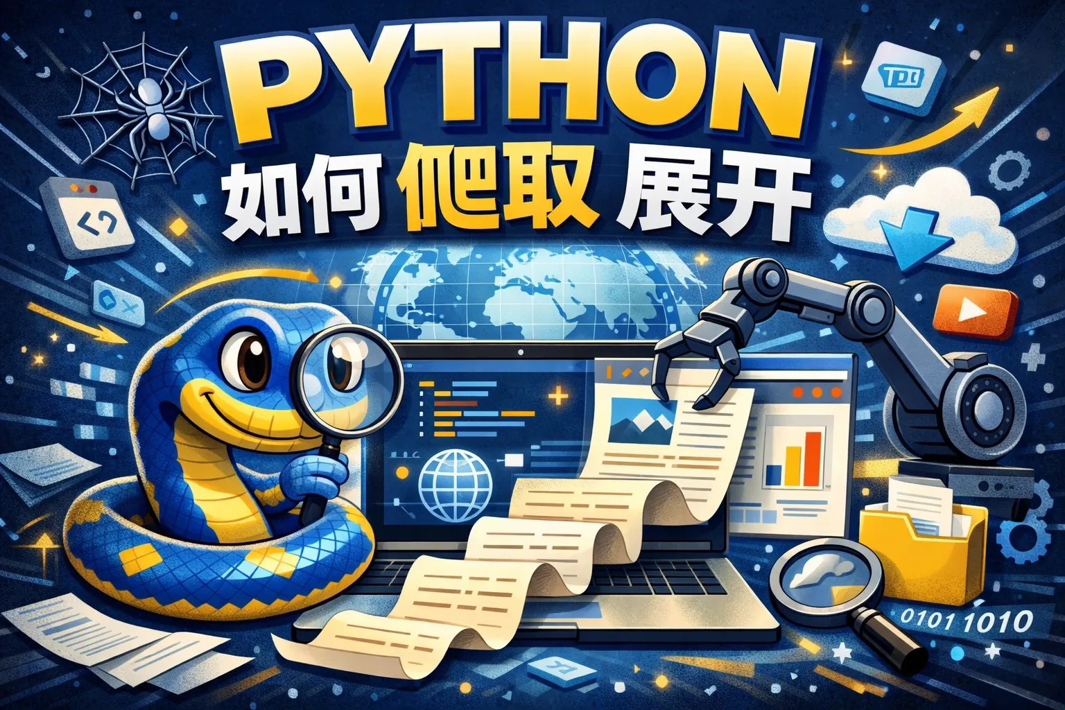 python如何 爬取 展开