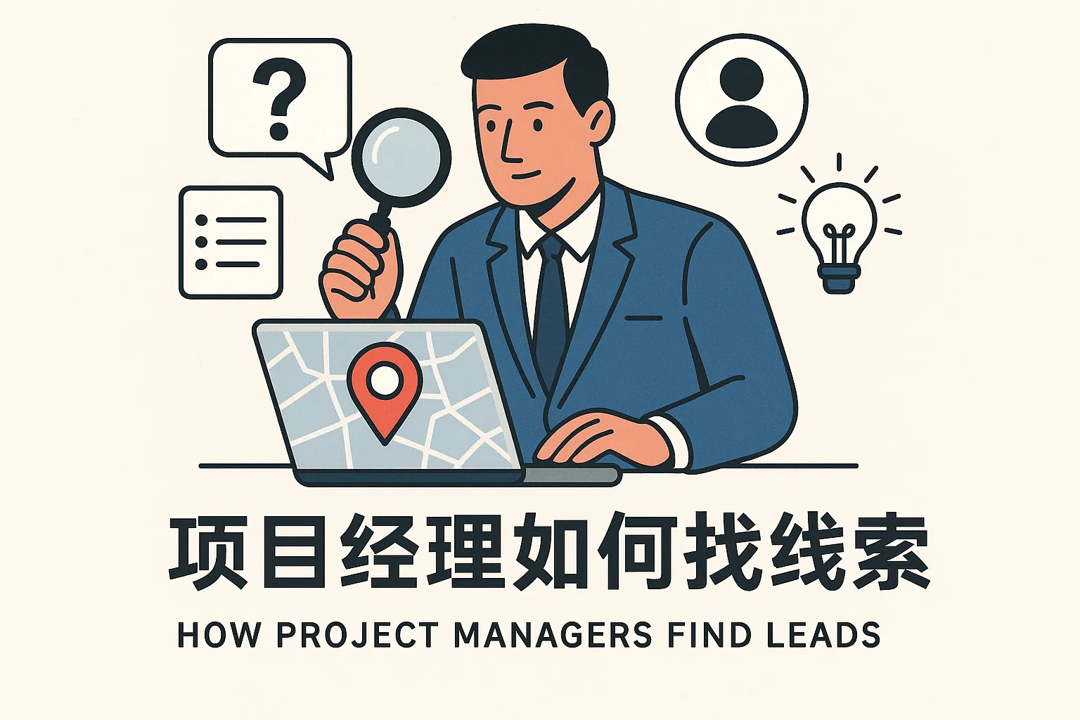 项目经理如何找线索的