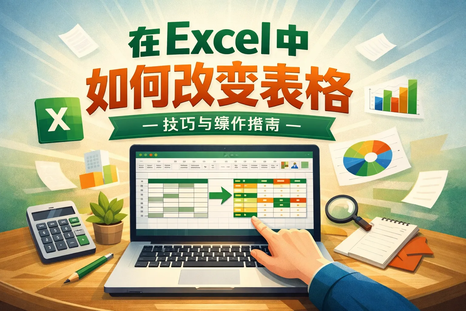 在excel中如何改变表格
