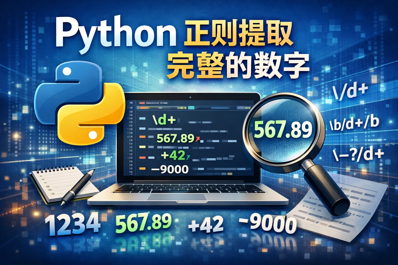 Python正则提取完整的数字