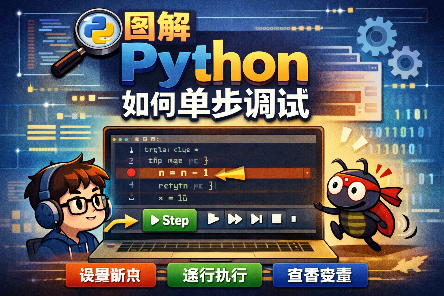 图解python如何单步调试