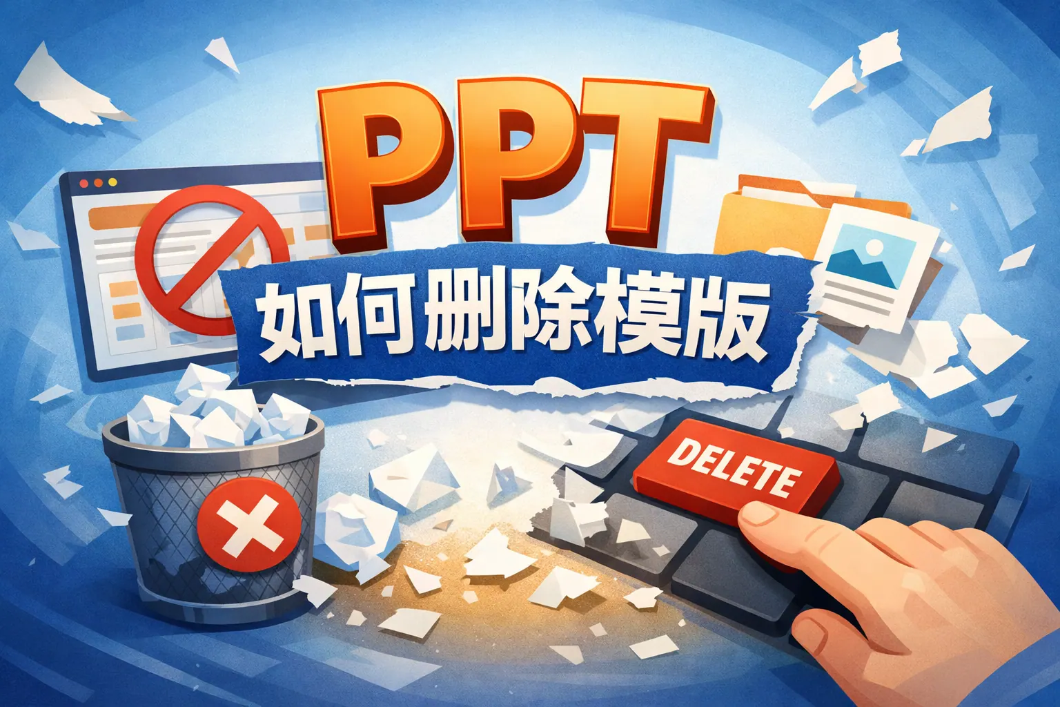 ppt 如何删除模版