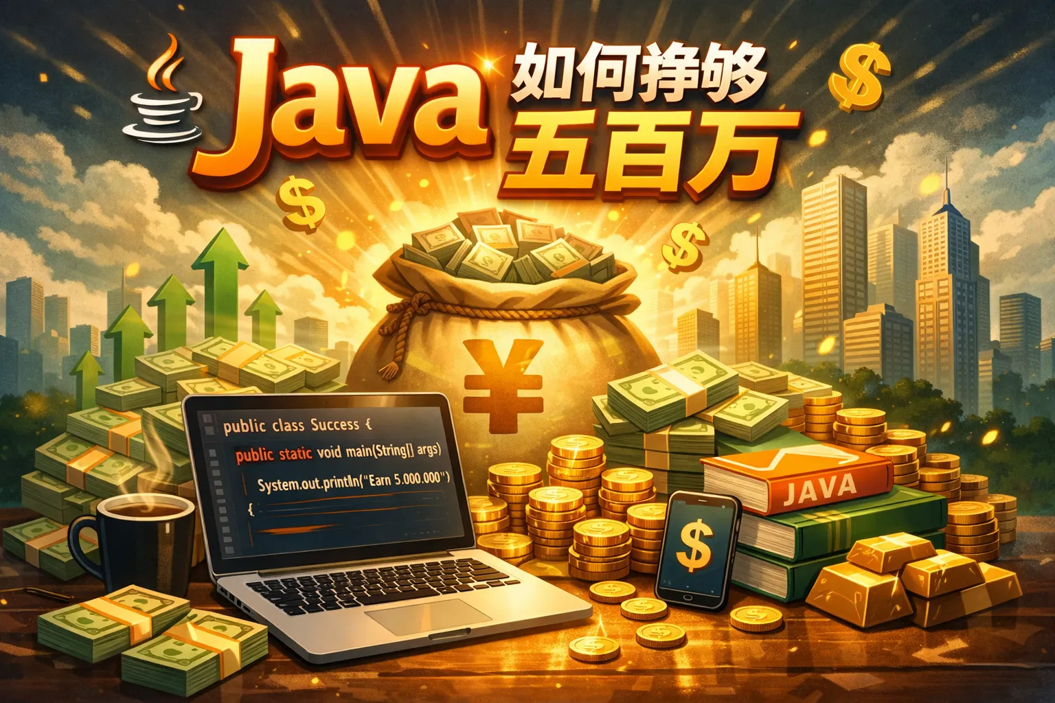 java如何挣够五百万
