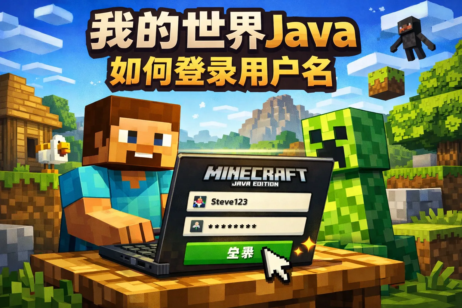 我的世界java如何登录用户名