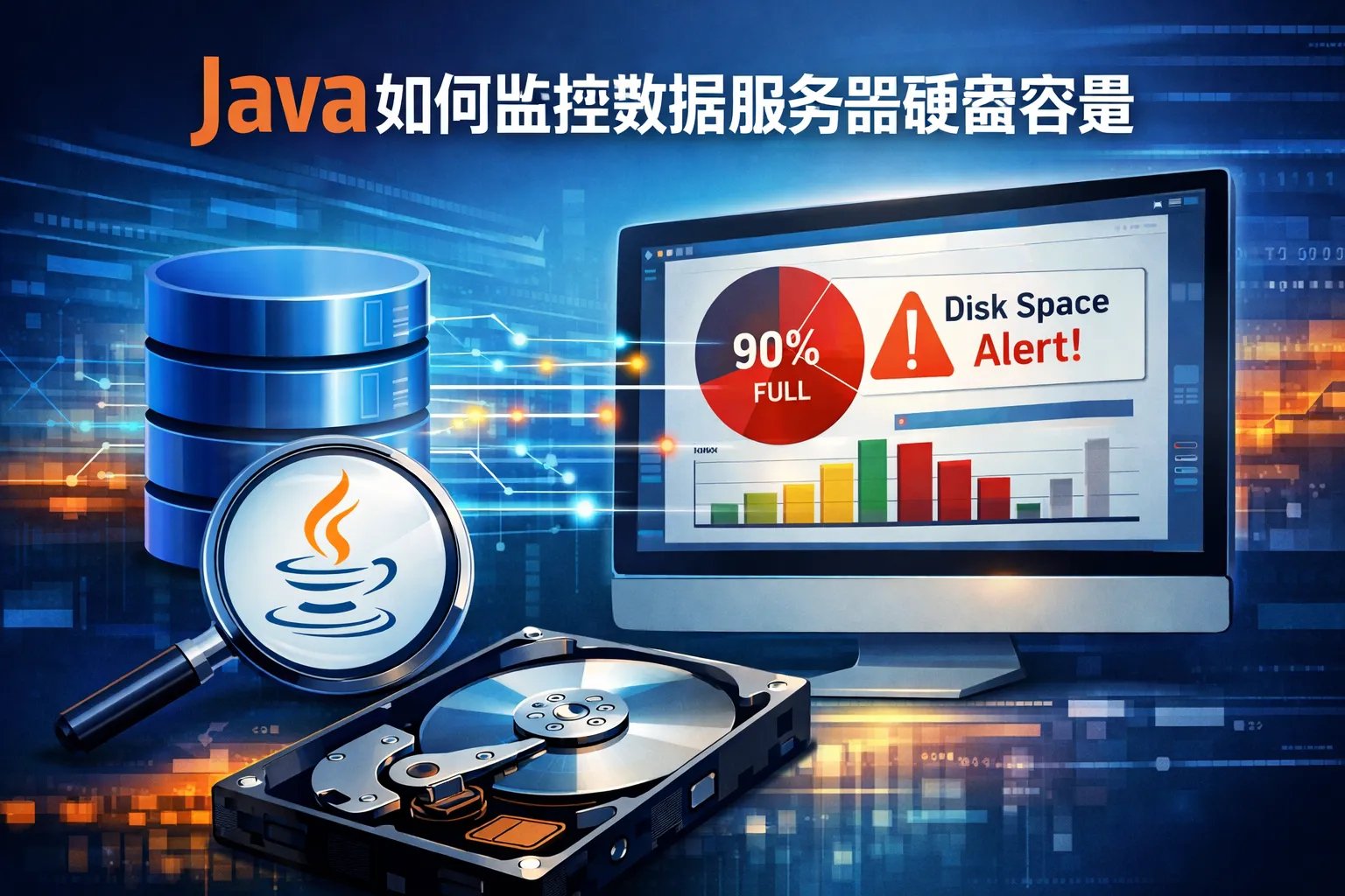 java如何监控数据库服务器硬盘容量