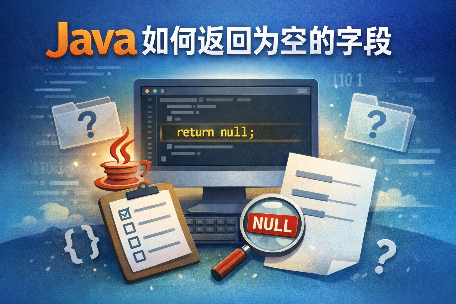 java如何返回为空的字段