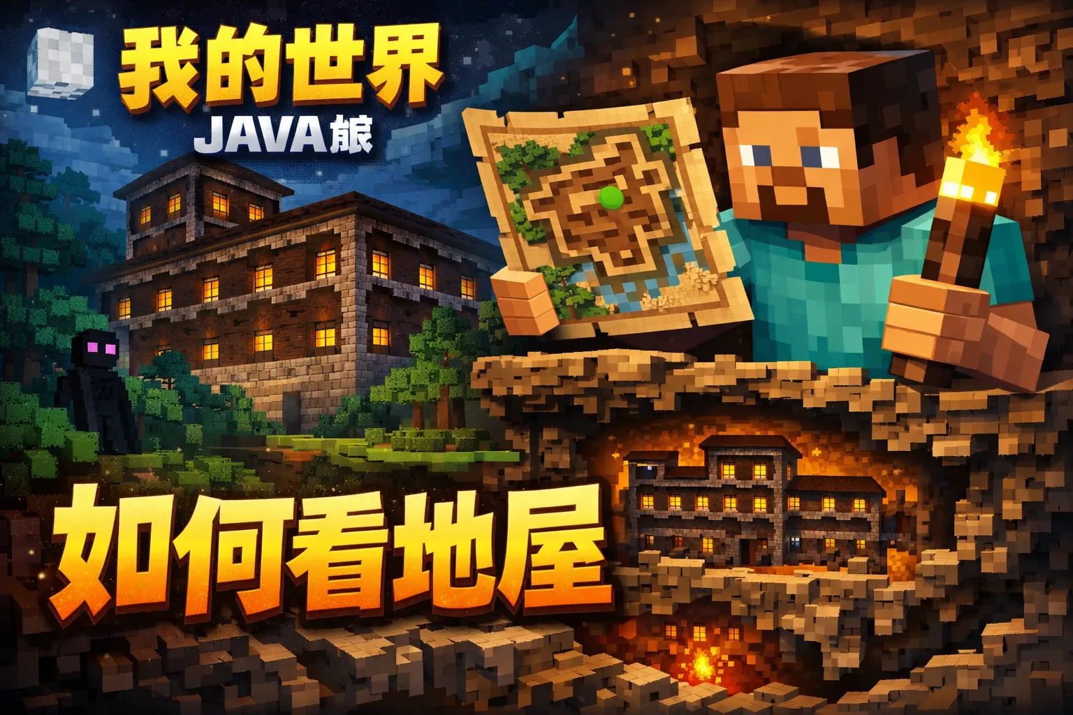 我的世界java版如何看地屋