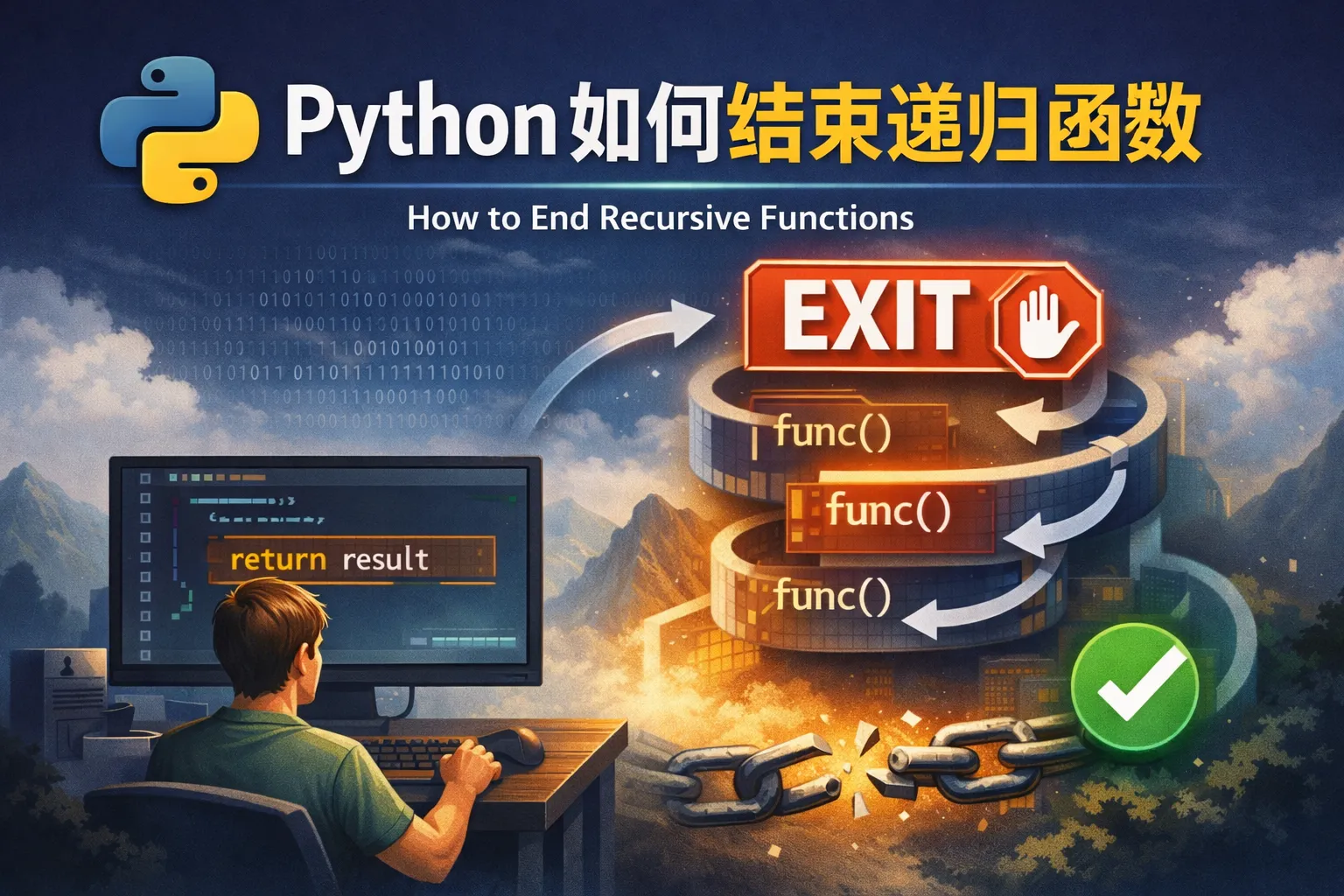 python如何结束递归函数