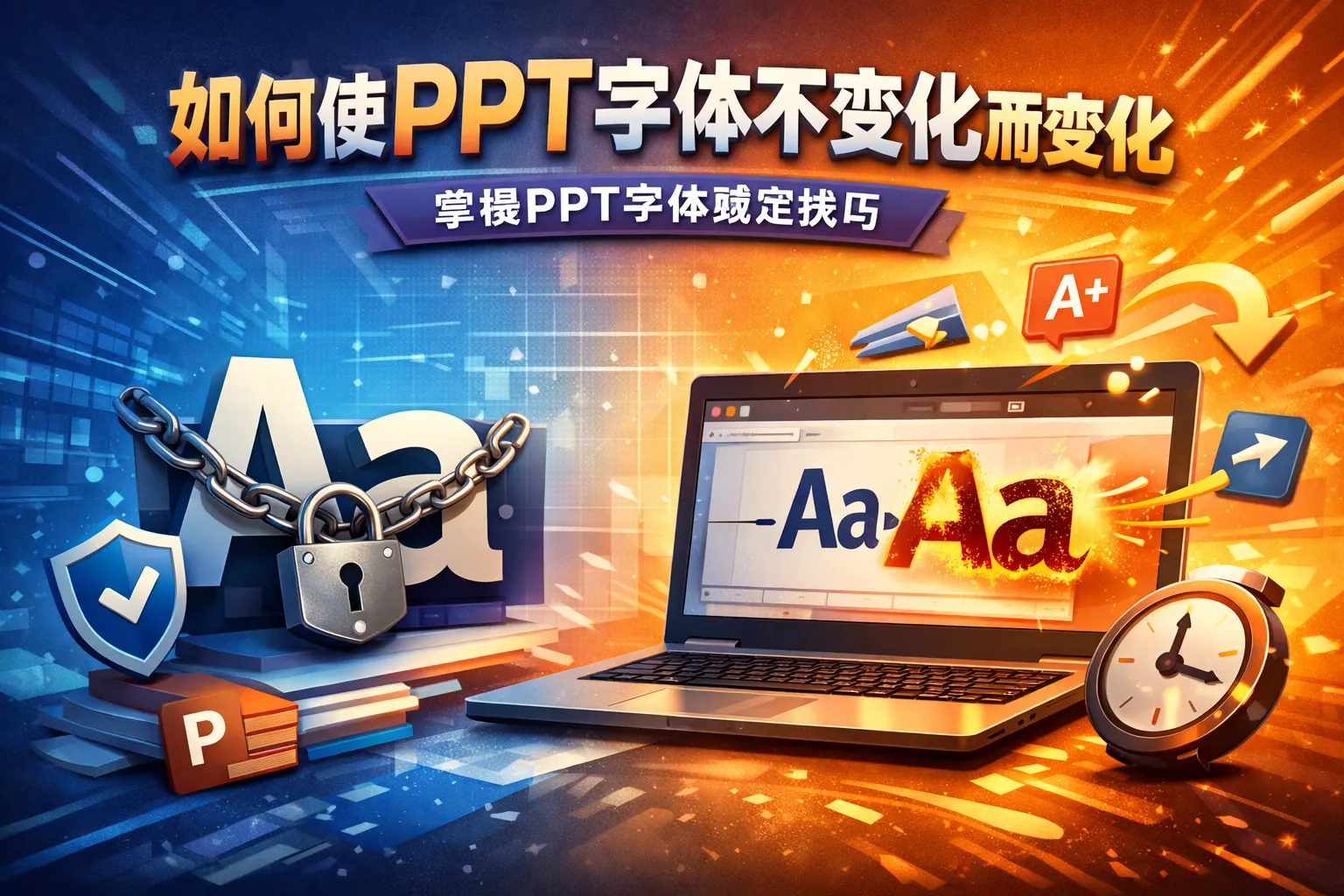 如何使ppt字体不变化而变化