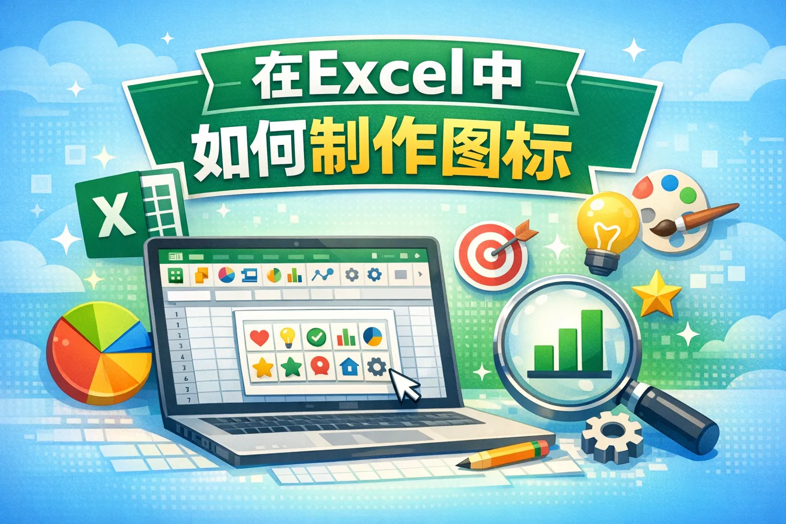 在excel中如何制作图标