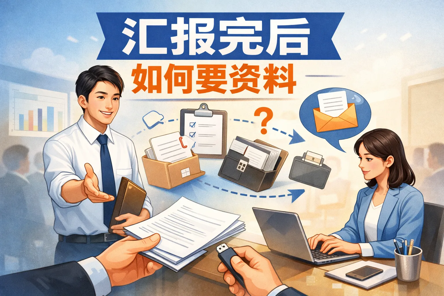 汇报完后如何要资料