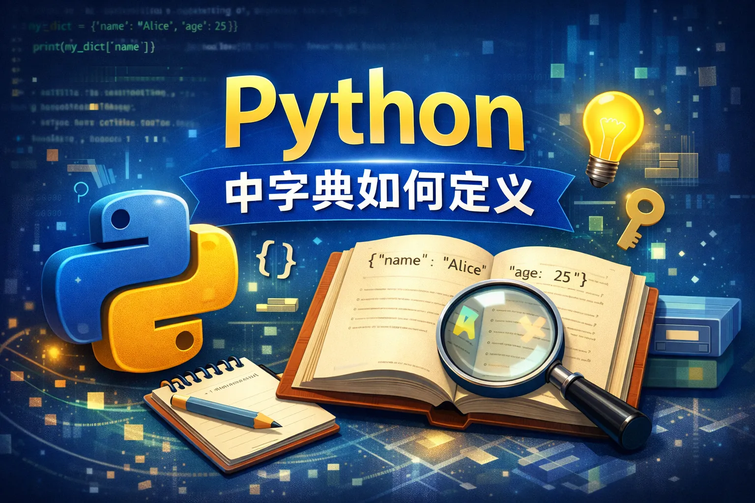 python中字典如何定义