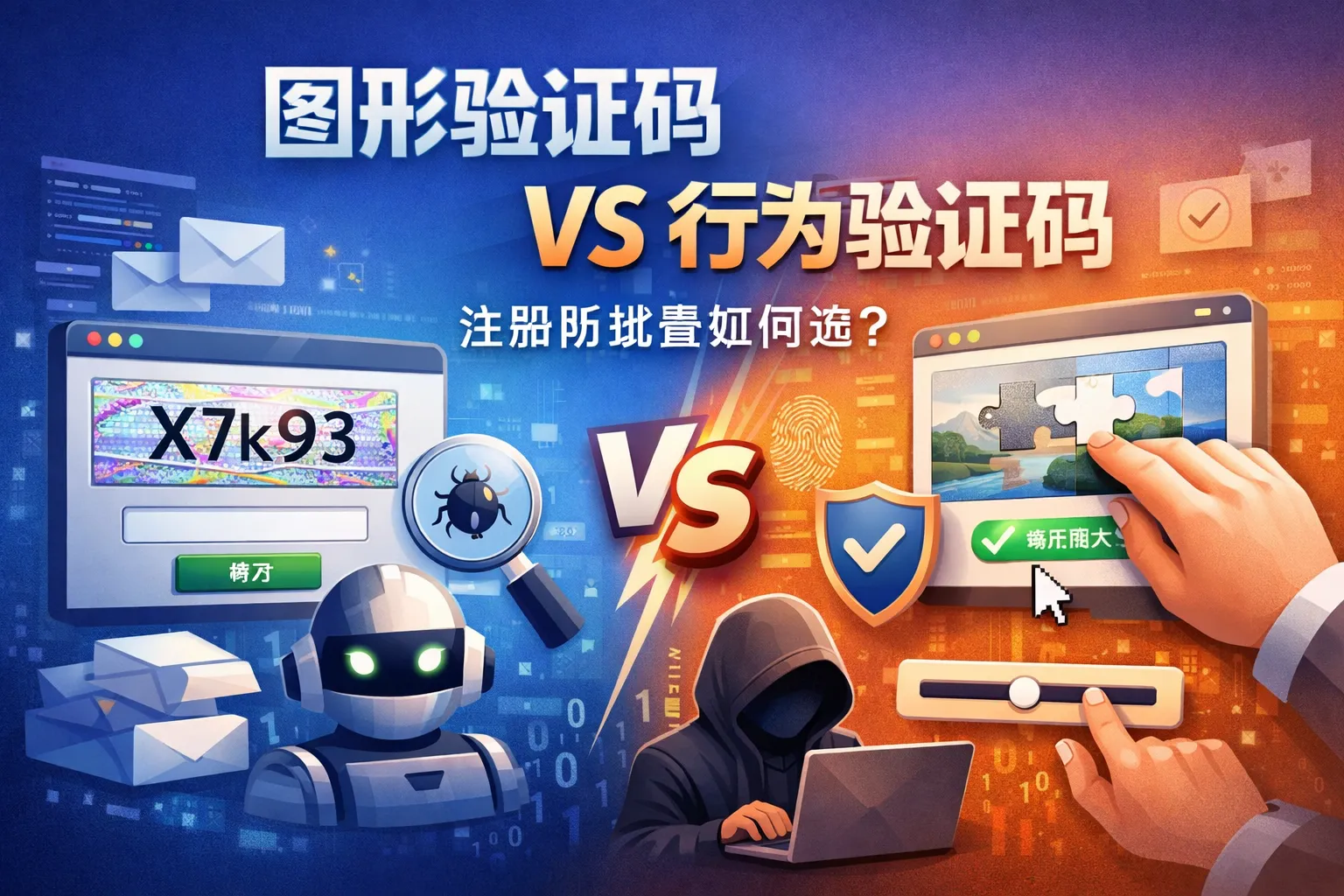 图形验证码vs行为验证码:注册防批量如何选?