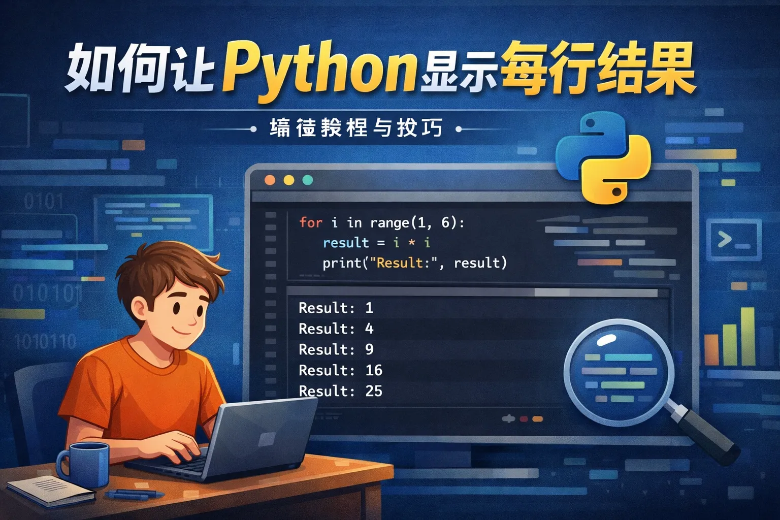 如何让python显示每行结果