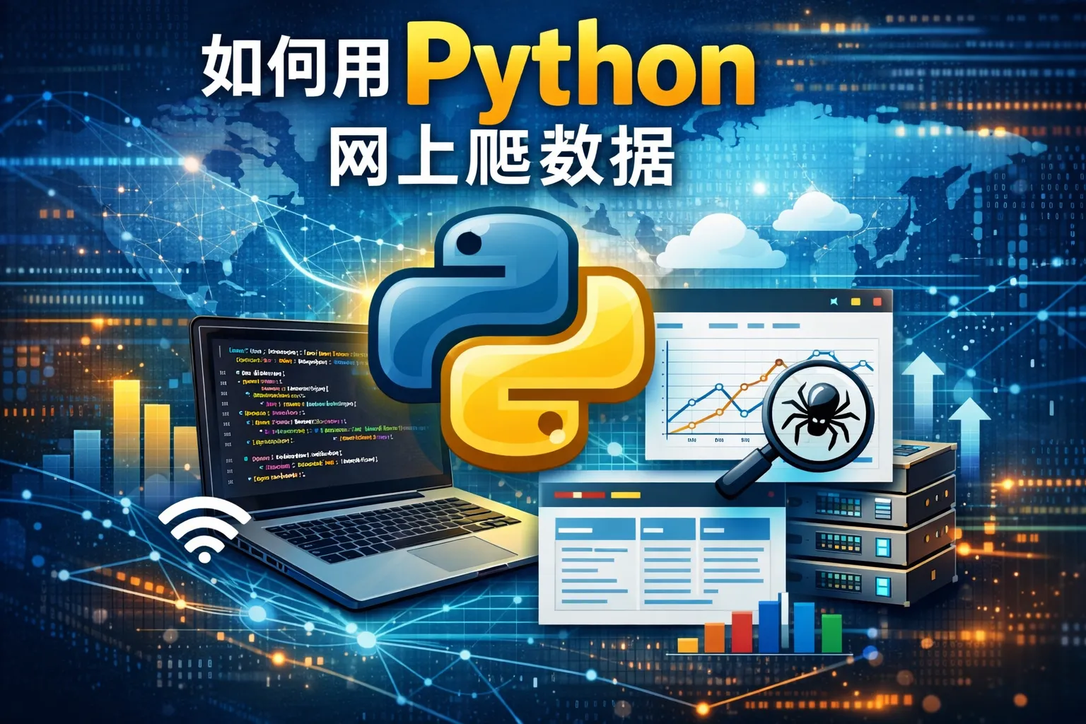 如何用python网上爬数据
