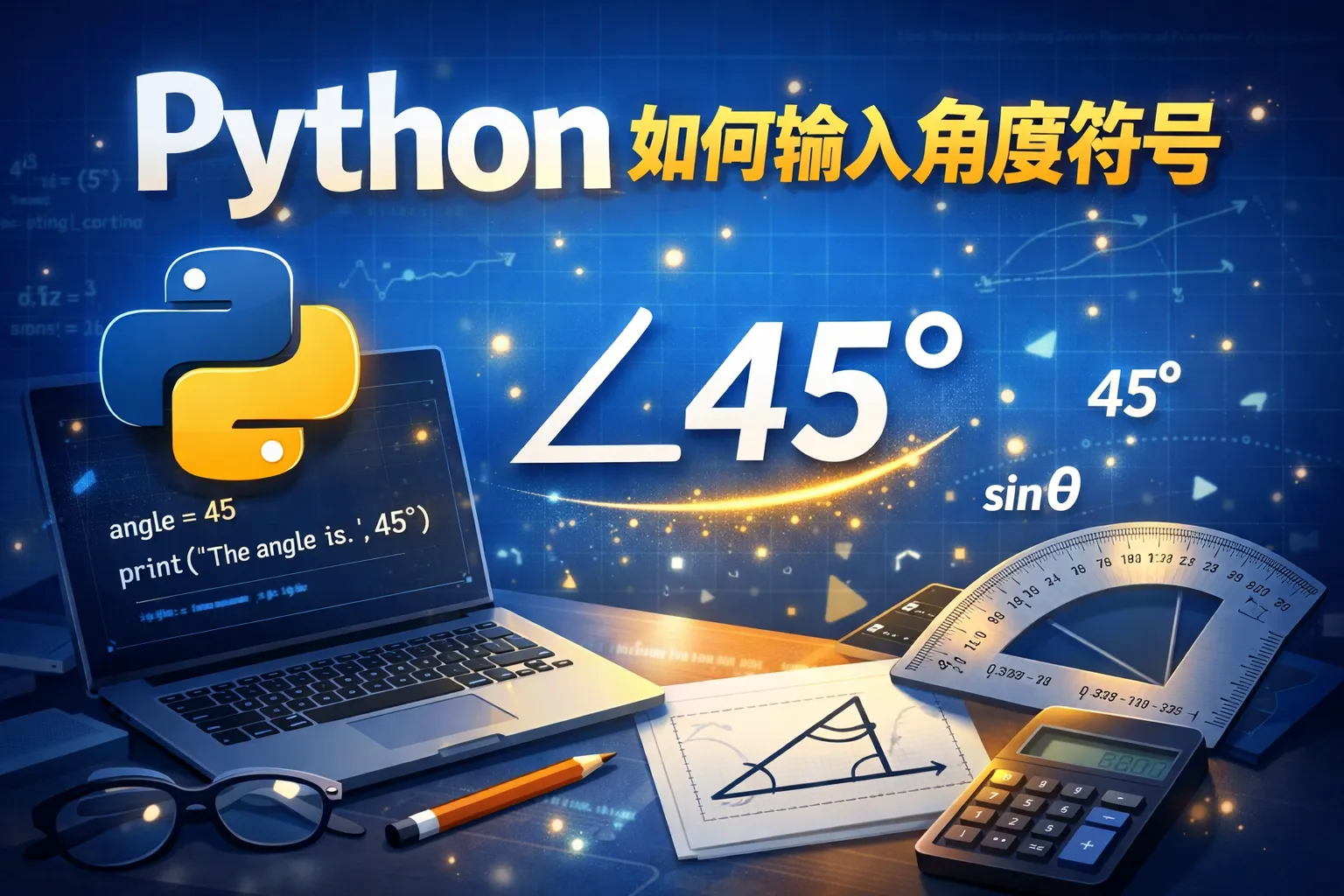 python如何输入角度符号