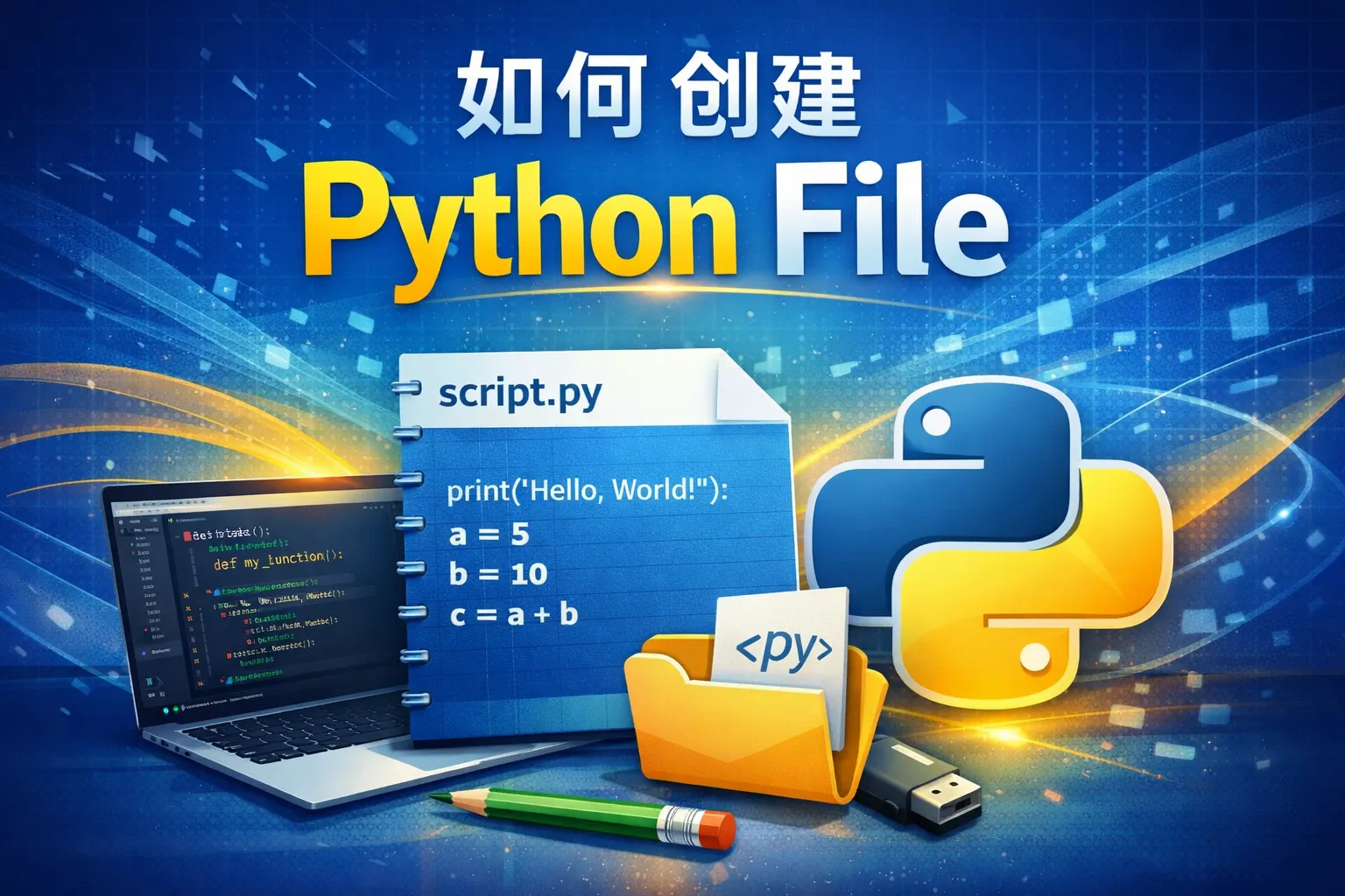 如何创建python file