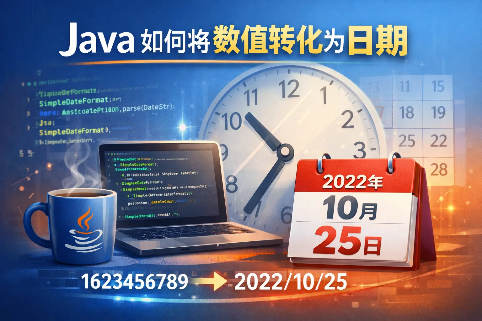 java如何将数值转化为日期