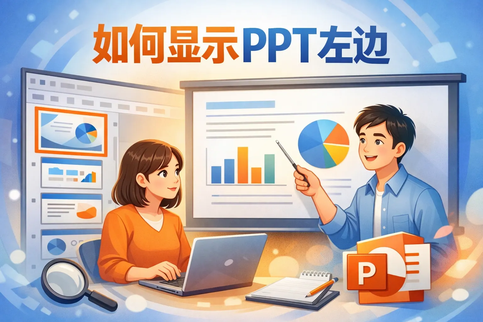 如何显示ppt左边