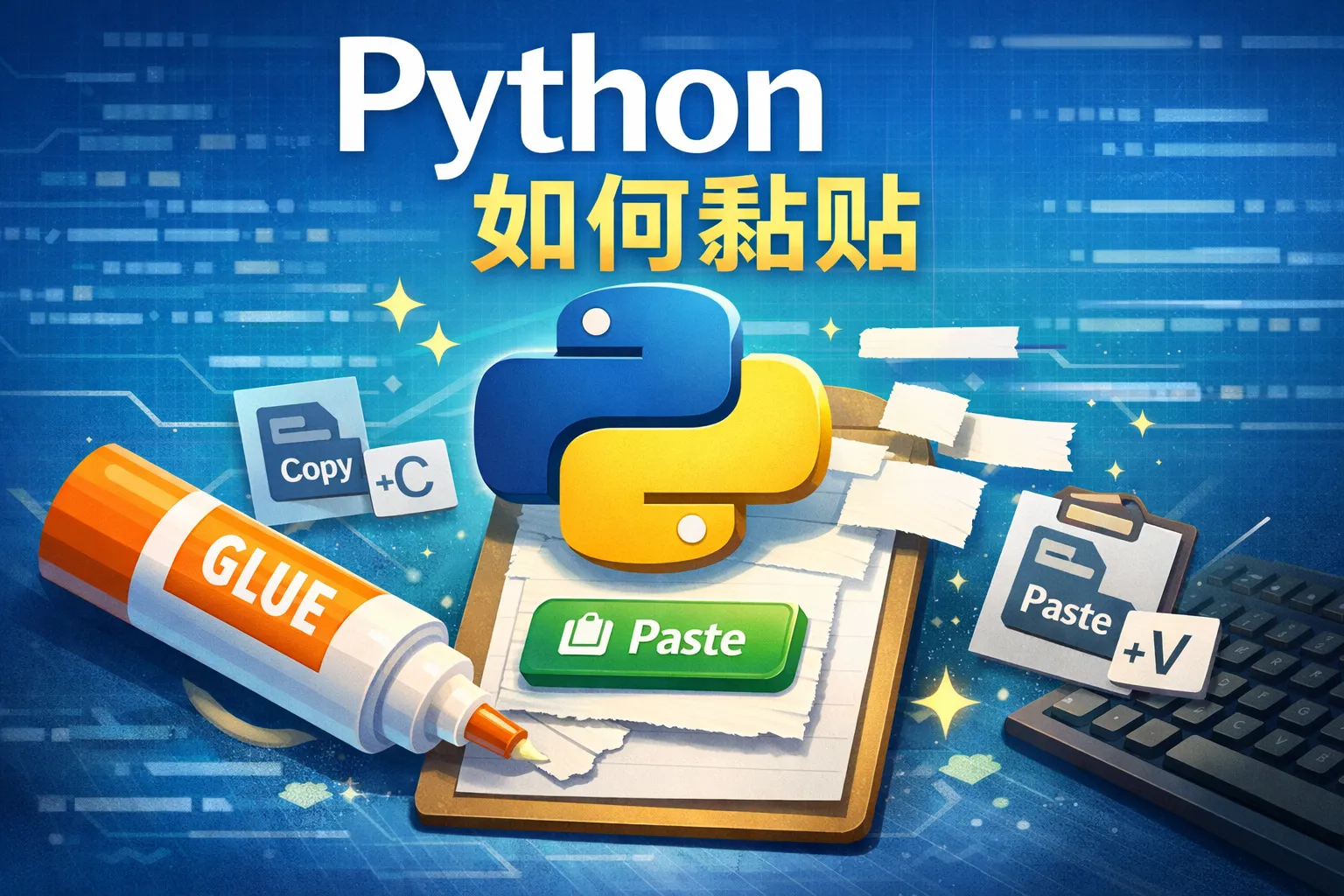 python如何黏贴