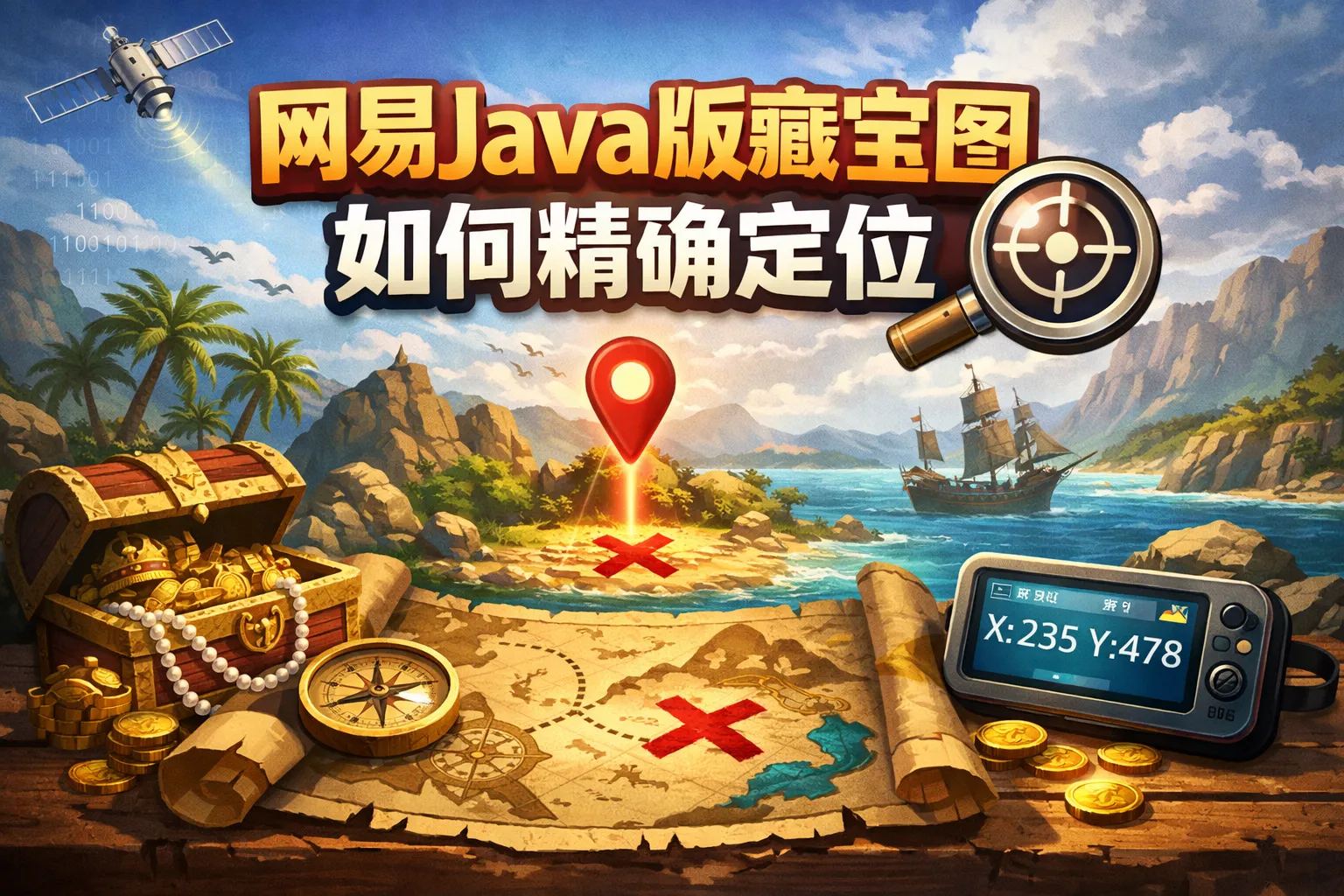 网易java版藏宝图如何精确定位