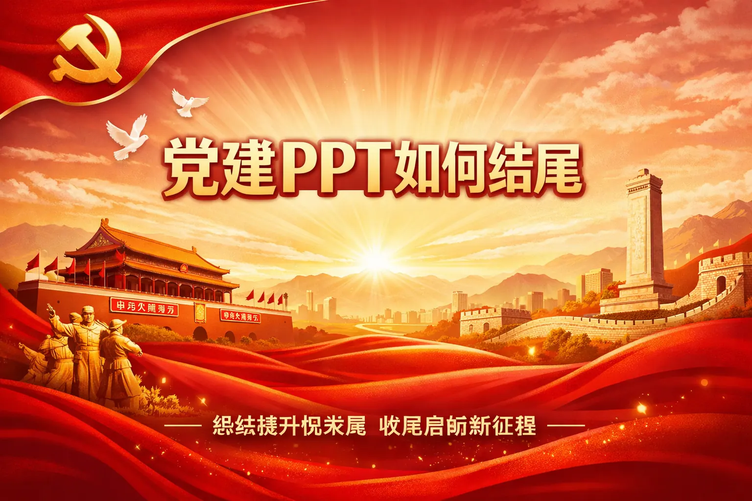 党建ppt如何结尾