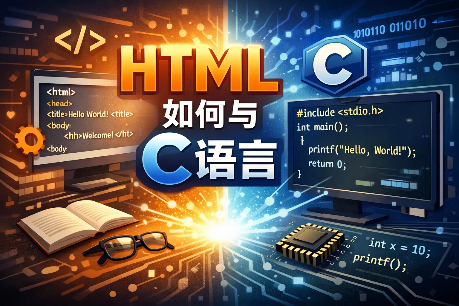 html如何与c语言