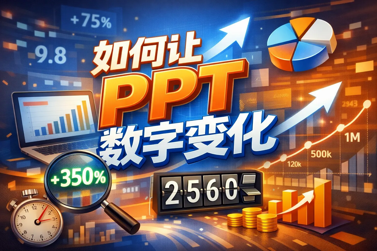 如何让ppt数字变化