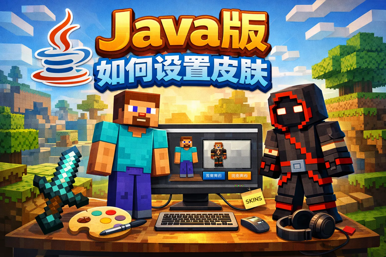 java版如何设置皮肤