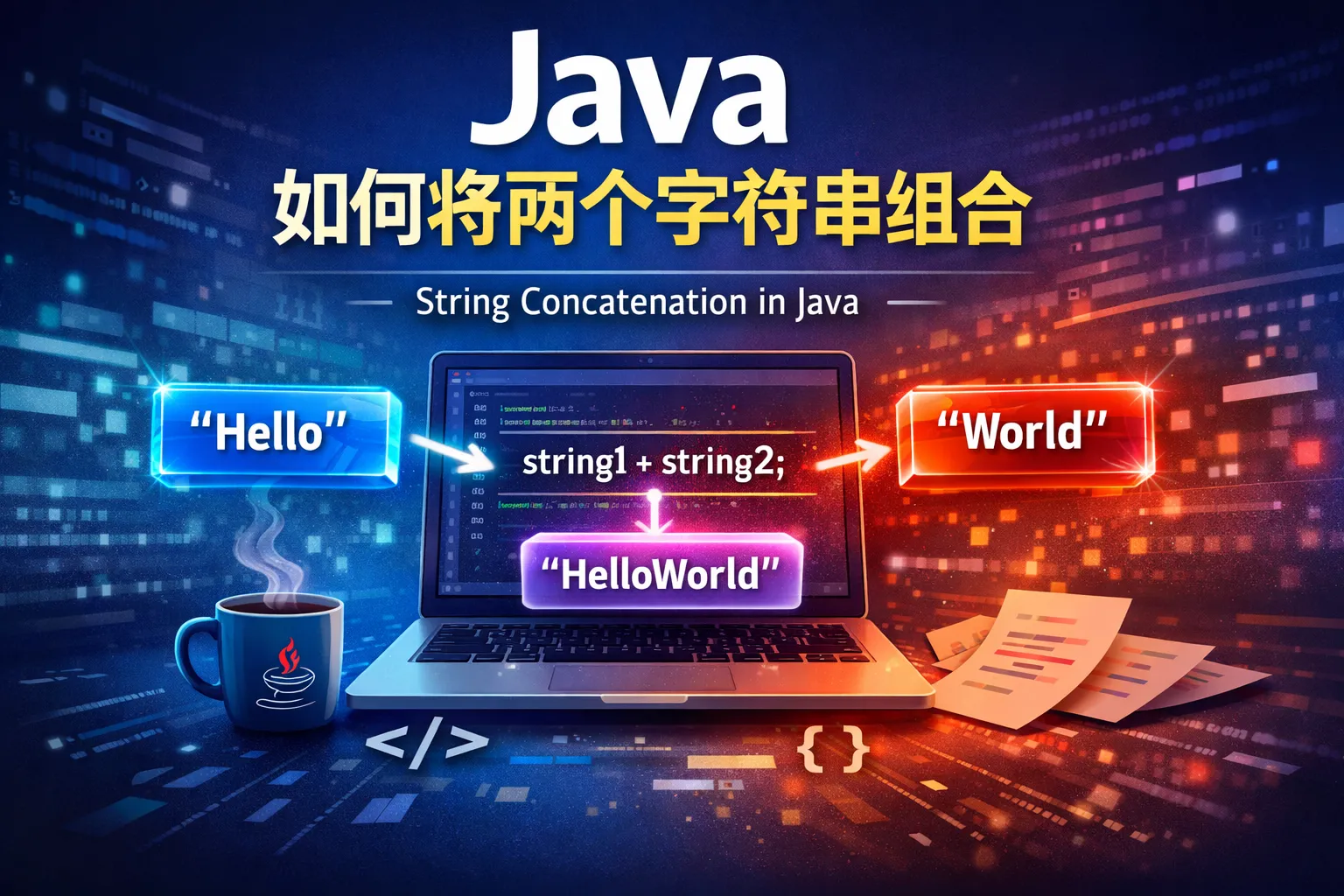 java如何将两个字符串组合