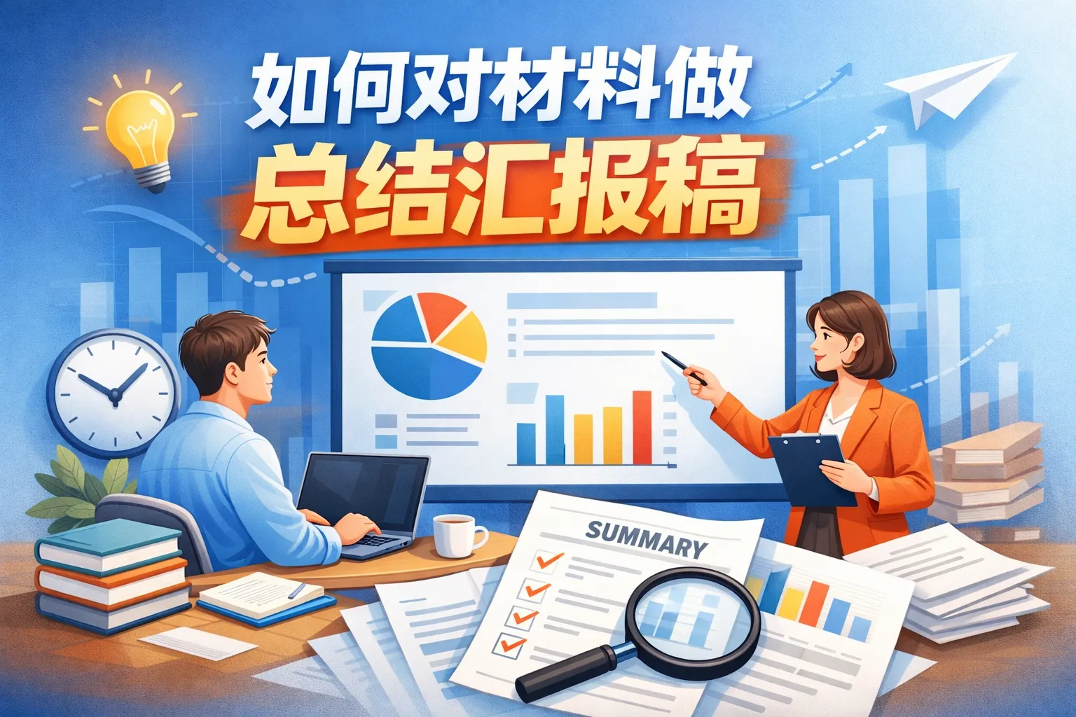 如何对材料做总结汇报稿