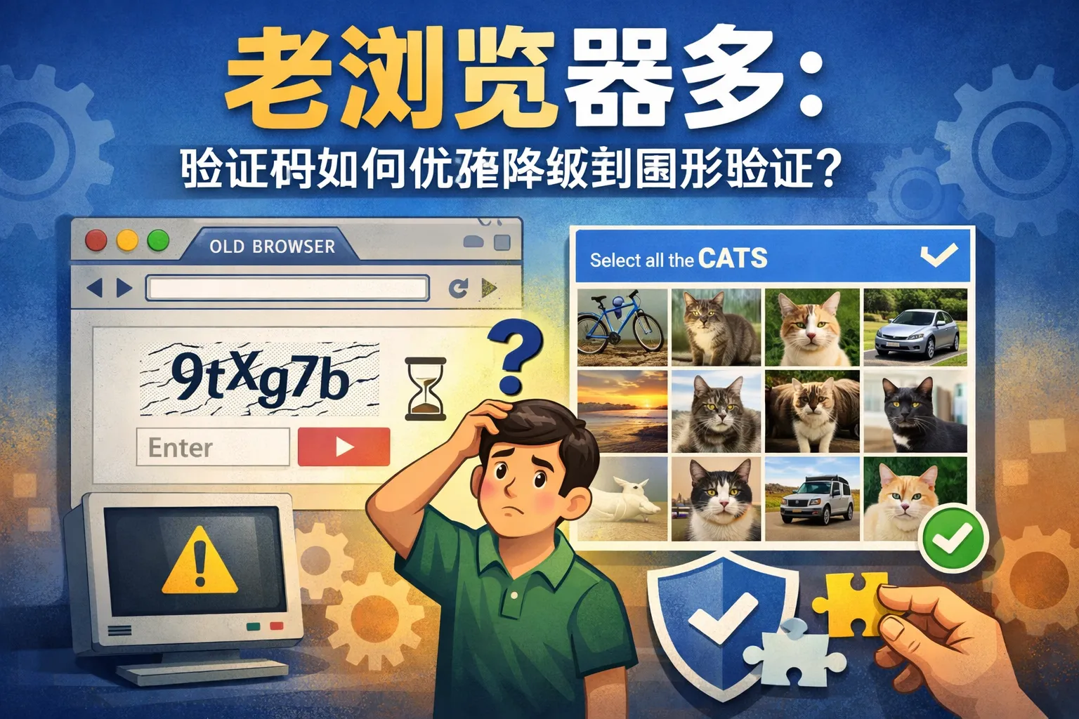 老浏览器多:验证码如何优雅降级到图形验证?