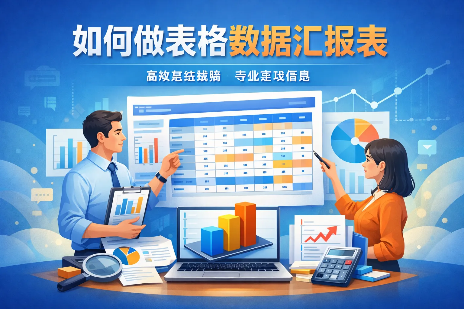 如何做表格数据汇报表