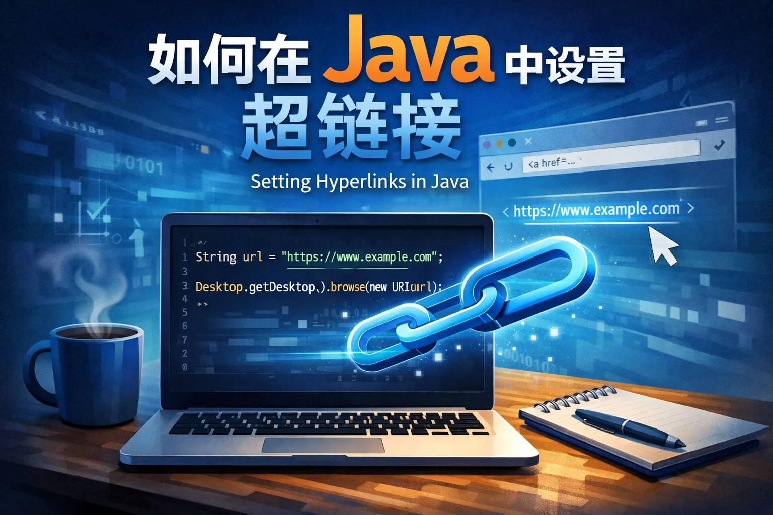 如何在java中设置超链接