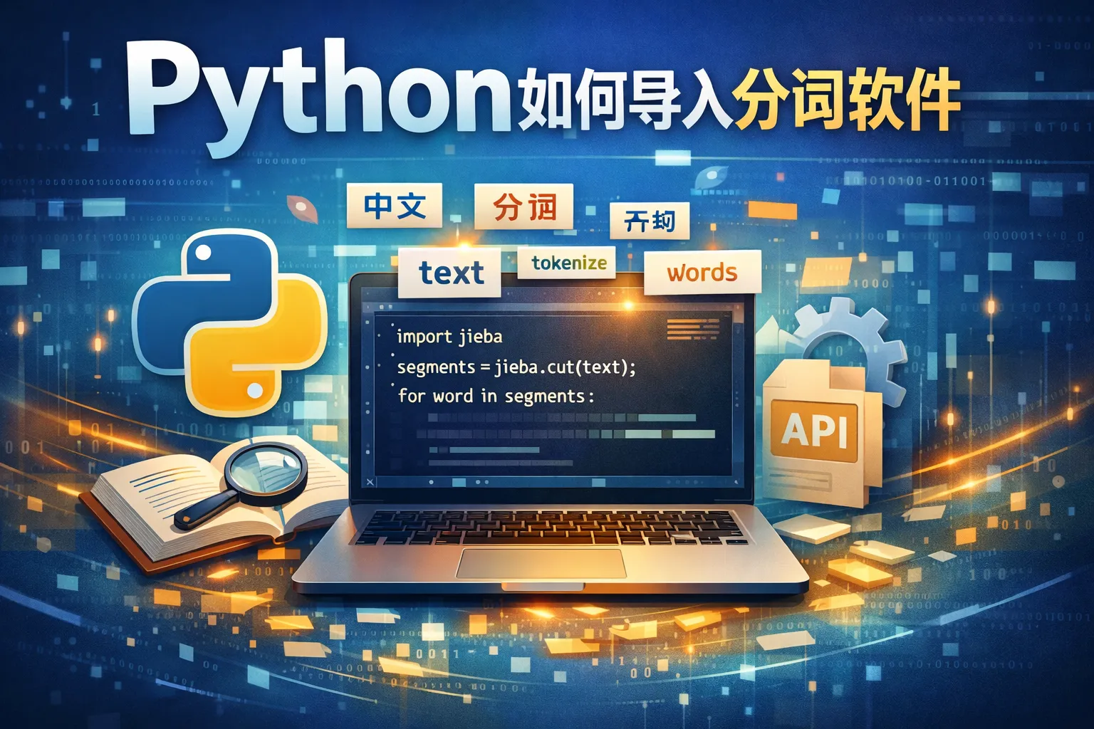 python如何导入分词软件