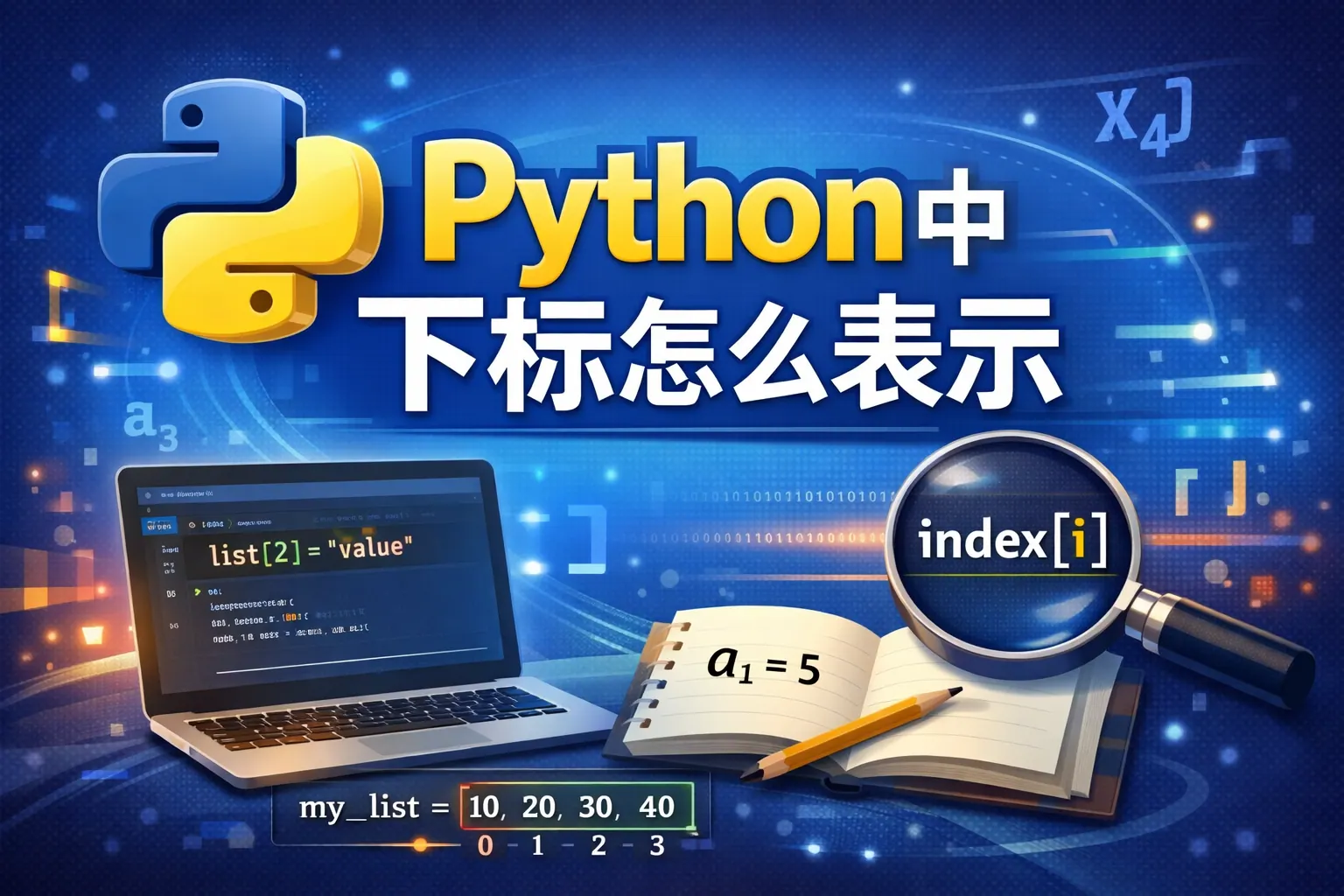 python中下标怎么表示