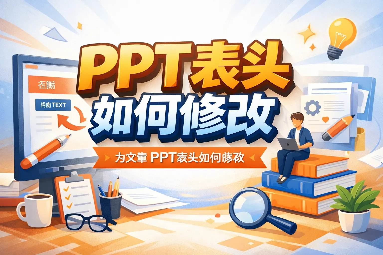 ppt表头如何修改