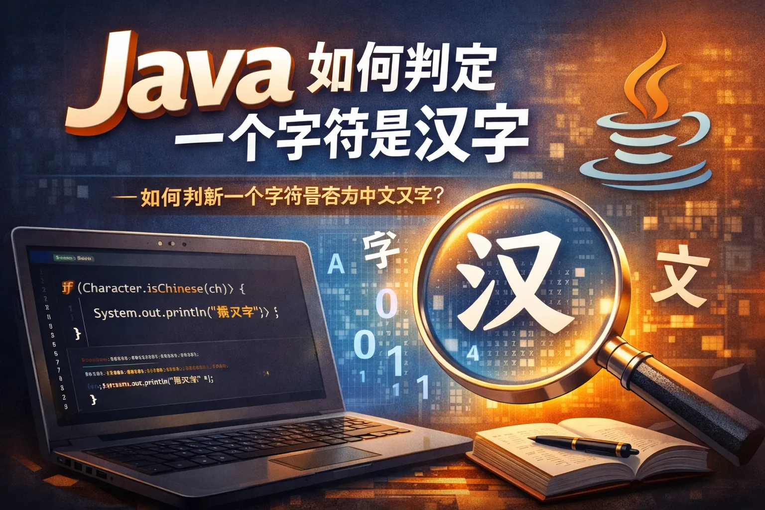java如何判定一个字符是汉字