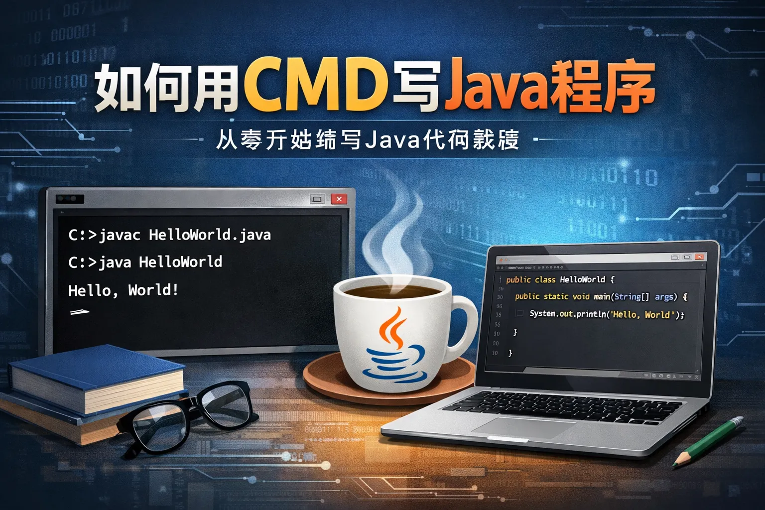 如何用cmd写java程序