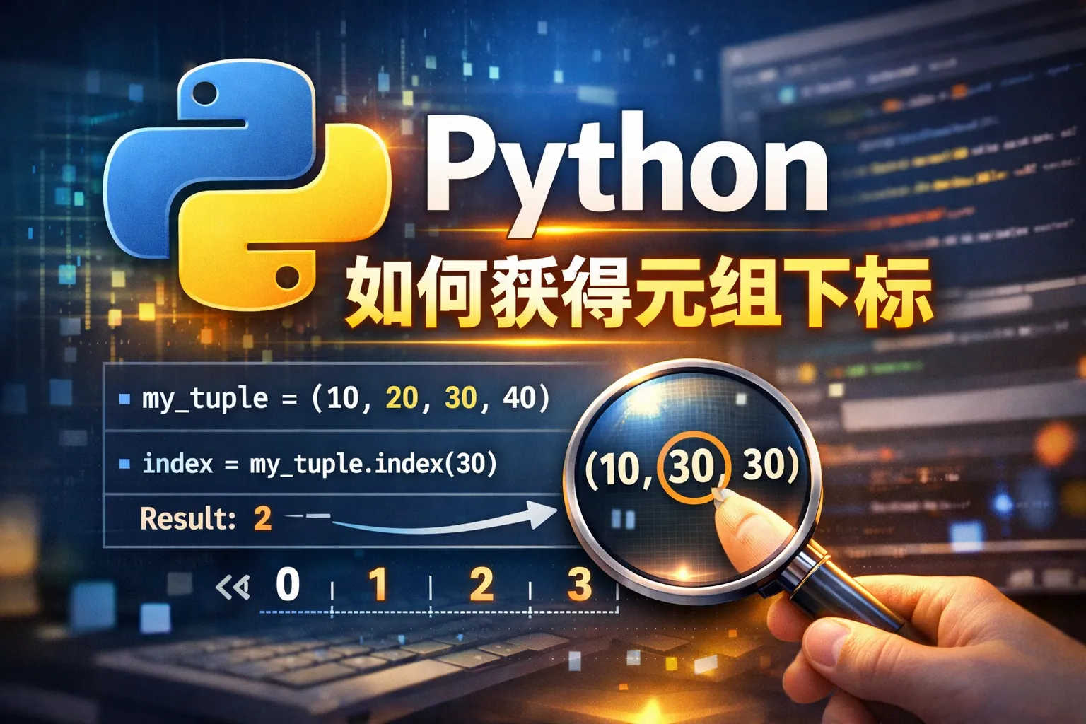 python 如何获得元组下标